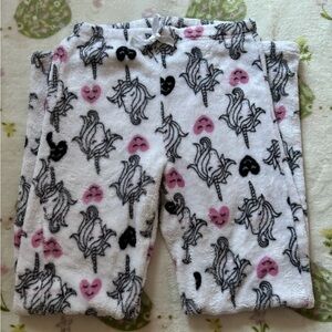 cute fluffy unicorn pj bottoms